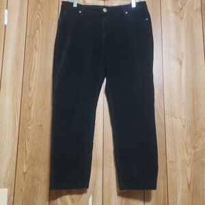 Buffalo David Bitton Cropped Skinny Velvet/ CorduroyWomen's 12 black Pants